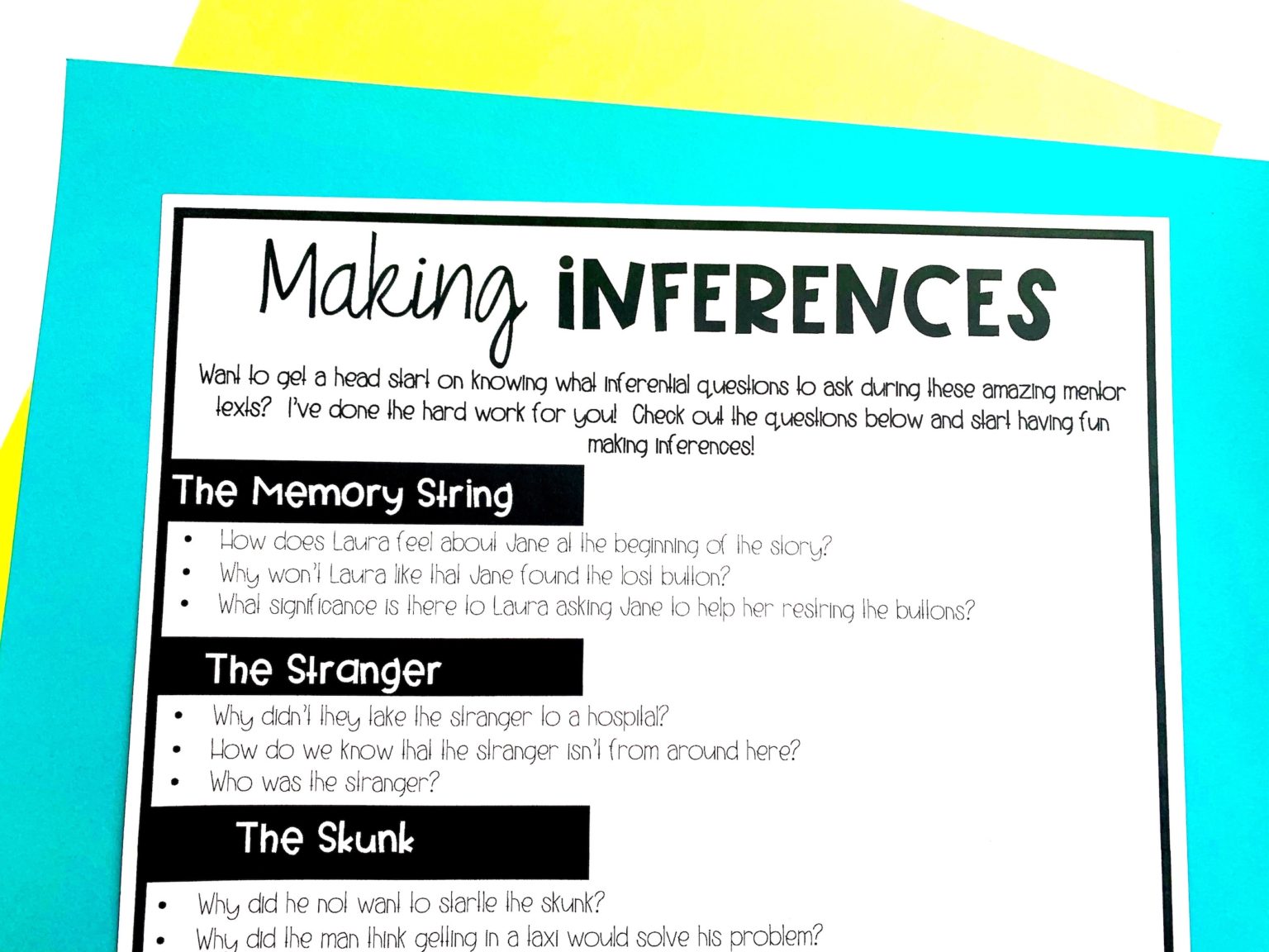 Making Inference Mentor Texts for the Elementary Classroom