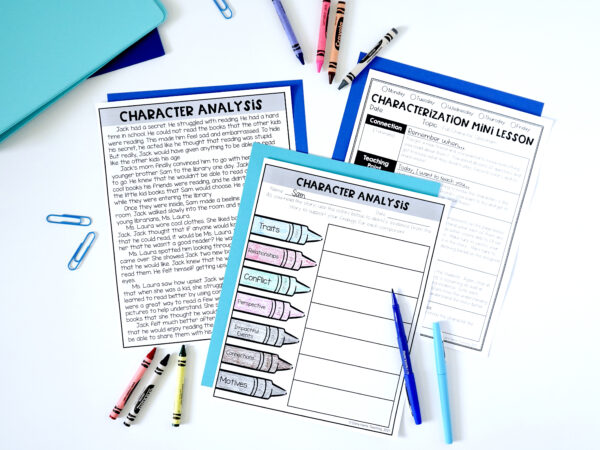 Character Mini Lessons - Free mini-lesson idea printout!